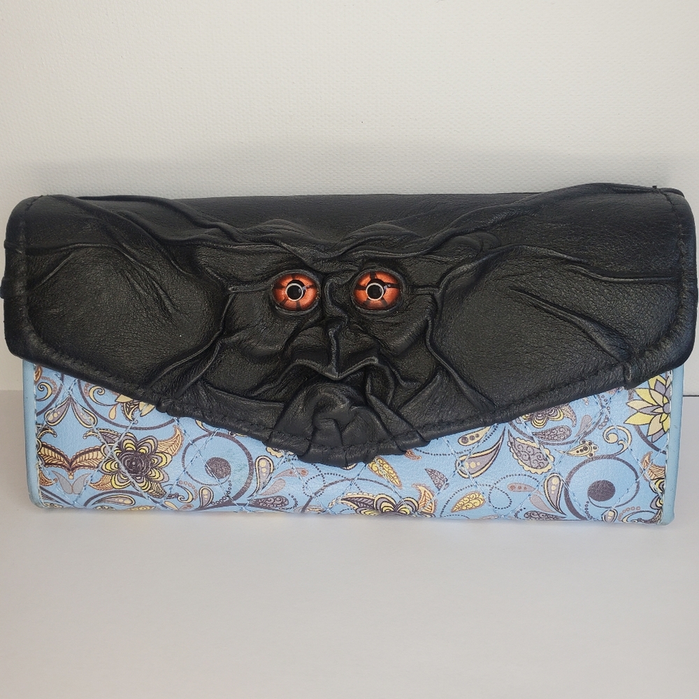 NEW Real Leather Grichels Wallet Paisley Face Grunge Steampunk